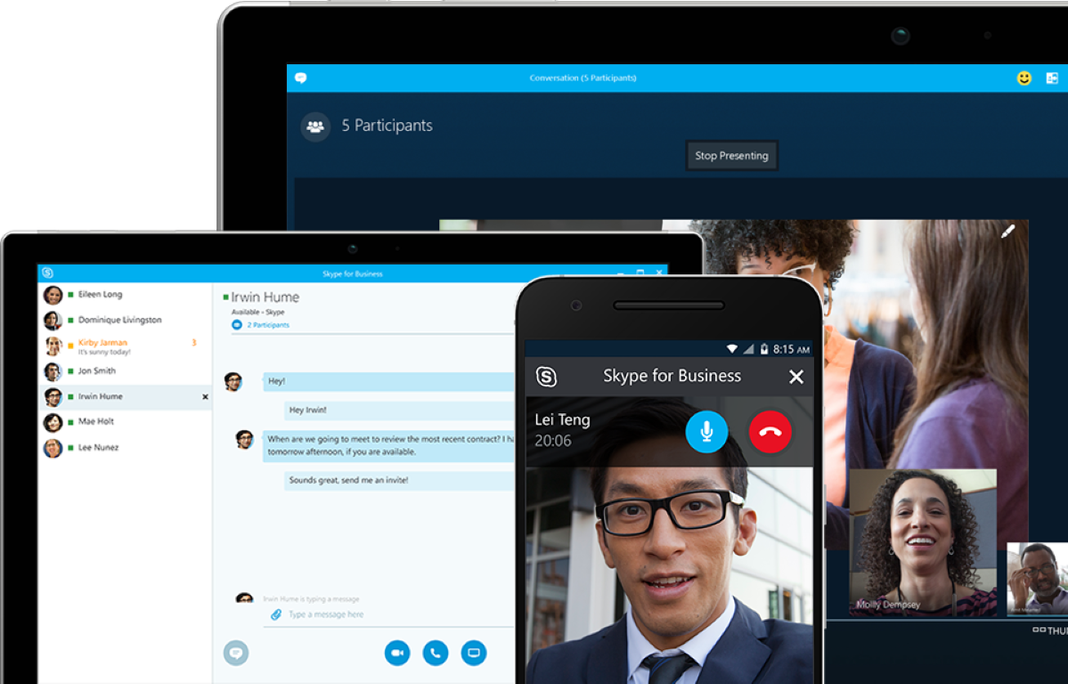 empresa a comunicar remotamente com Skype